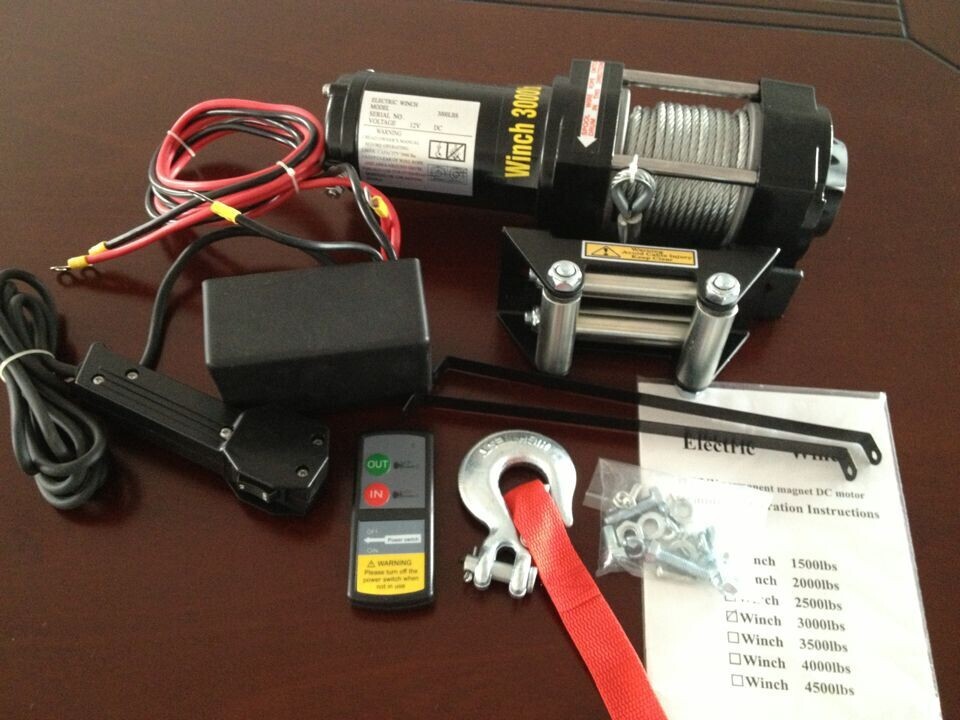 Supply of Ningbo KJSB 3000-W electric winch, car winch car, car winch parts