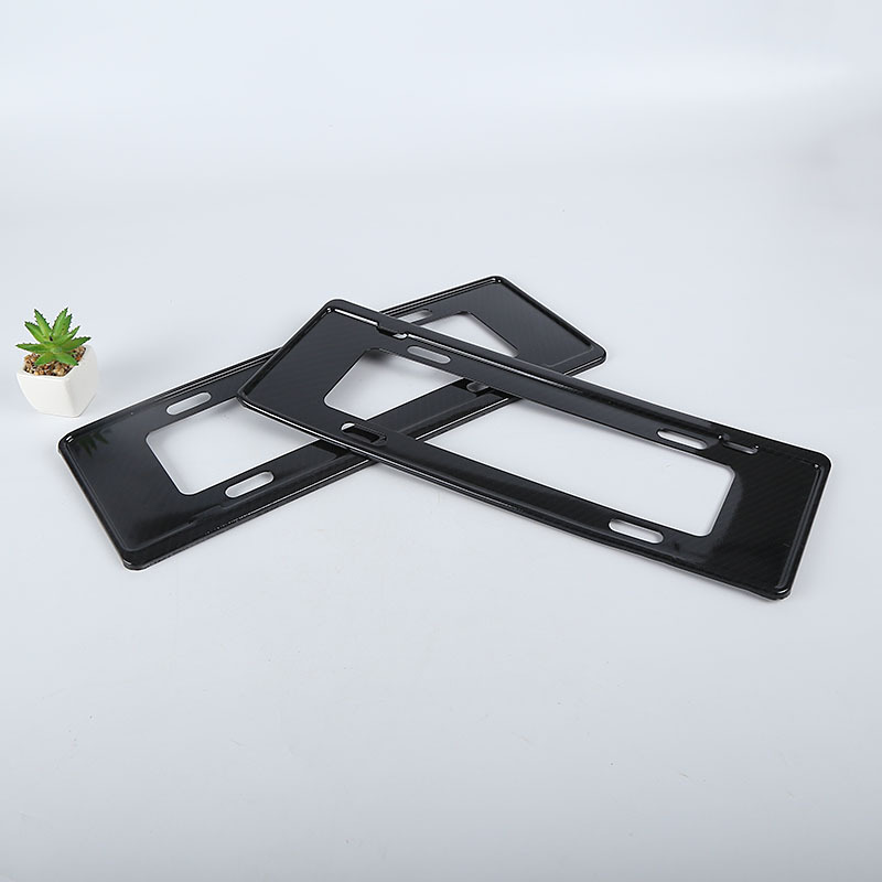 The manufacturer's professional wholesale car license frame, the black carbon fibre license plate frame.