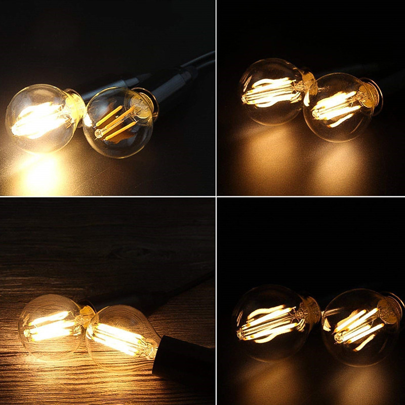 LED light G45 bubbles, Eddie's retrogent creative constant-flowing light bulbs, tungsten wire decorations, led light.