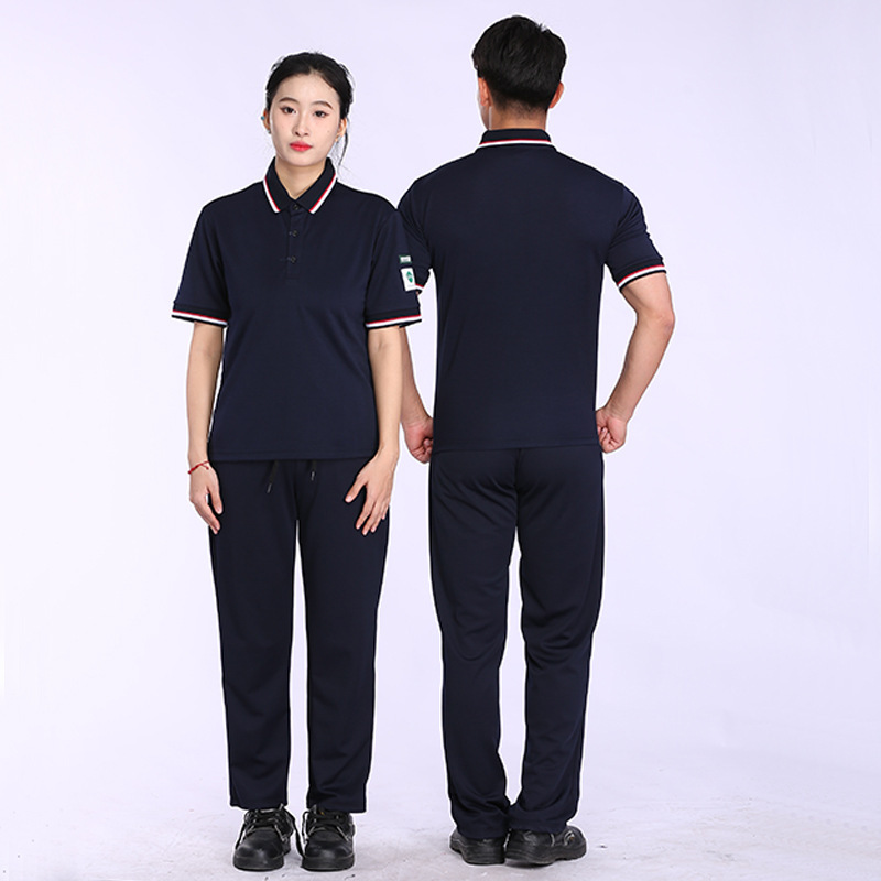 Embroideed và thêu dệt trong mùa hè tại xưởng cho phù hợp với làm việc polo