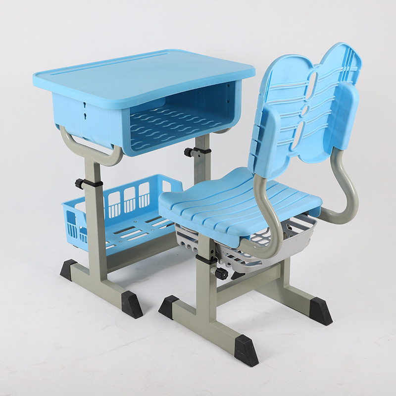 Children ' s study table Butterfly-type plastic chair with baskets for single-person promotion to students ' plastic table chairs for direct sale