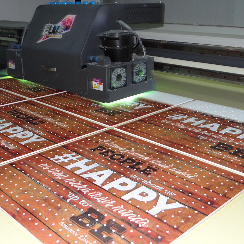 UV printing board uv tablet printing by source, wood plate painting custom.