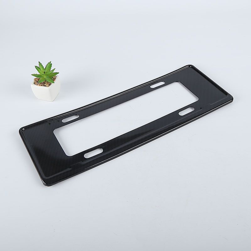 The manufacturer's professional wholesale car license frame, the black carbon fibre license plate frame.