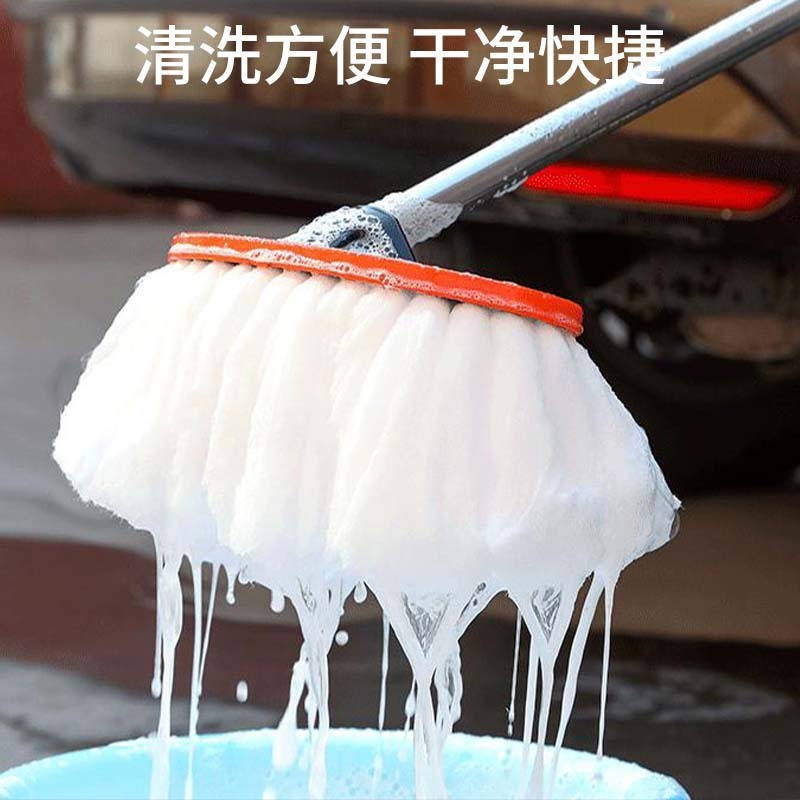 Car wash long-stamped trailer vehicle scalding brush wiping vehicle exclusive milk filament cleaning tool