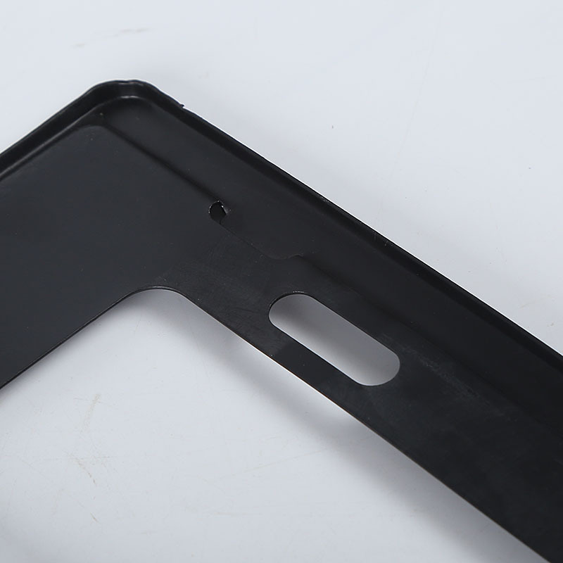 The manufacturer's professional wholesale car license frame, the black carbon fibre license plate frame.