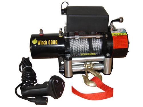 Nhà máy bán xe điện xách tay với logo 6000LB winch xe điện.