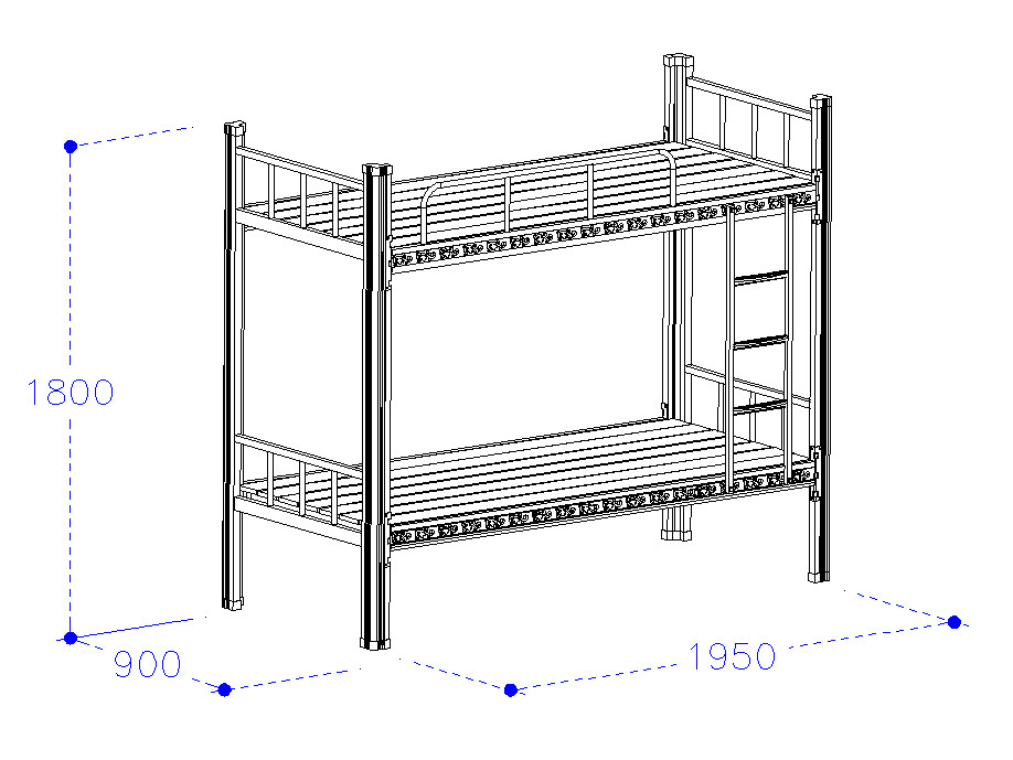 宿舍员工上下铺铁床工地双层床加厚全钢铁床实木床高低床上下铺