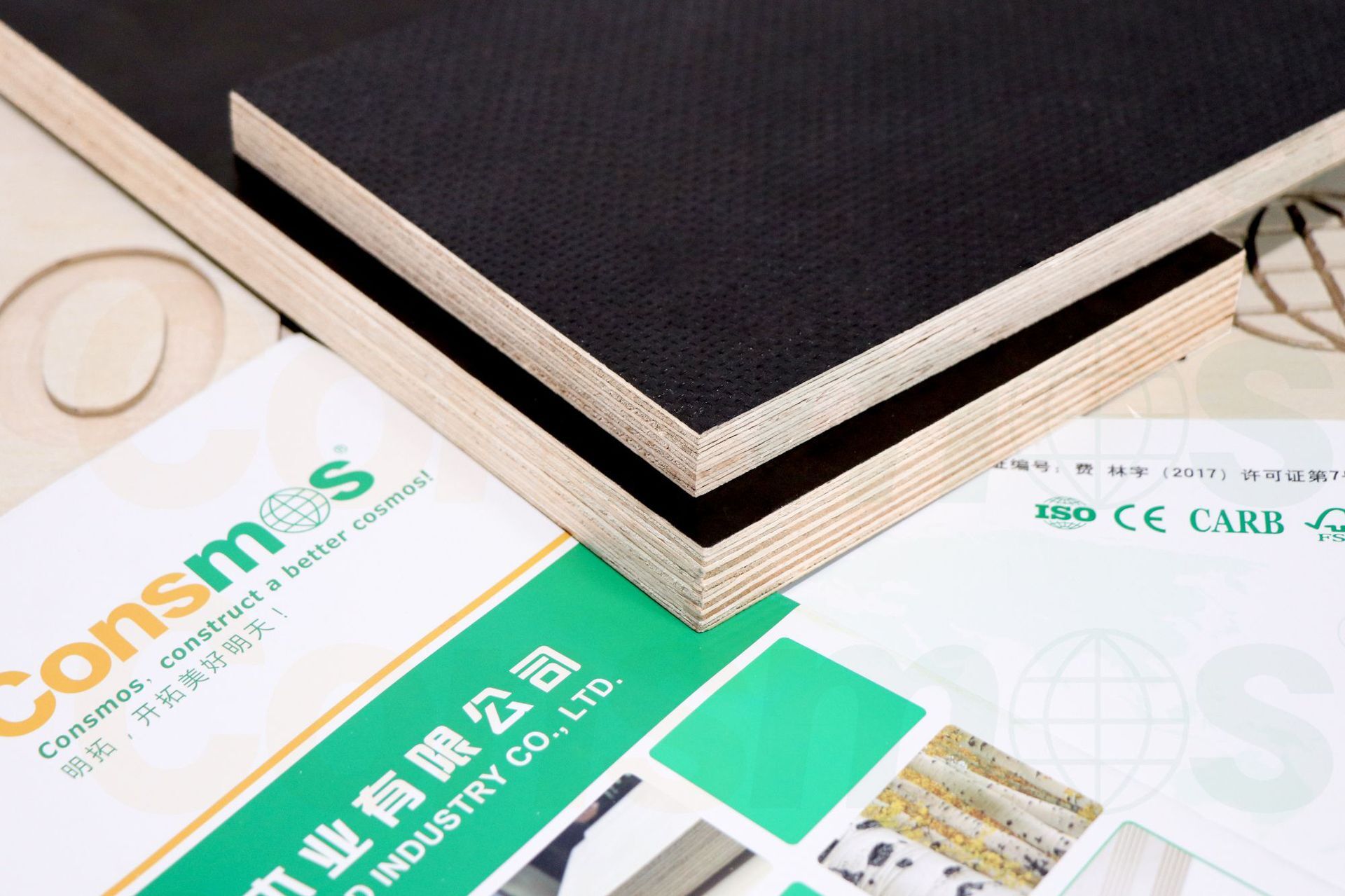 Vehicle plywood, waterproof and smoother wood plywood, plant phenol gel wood plywood