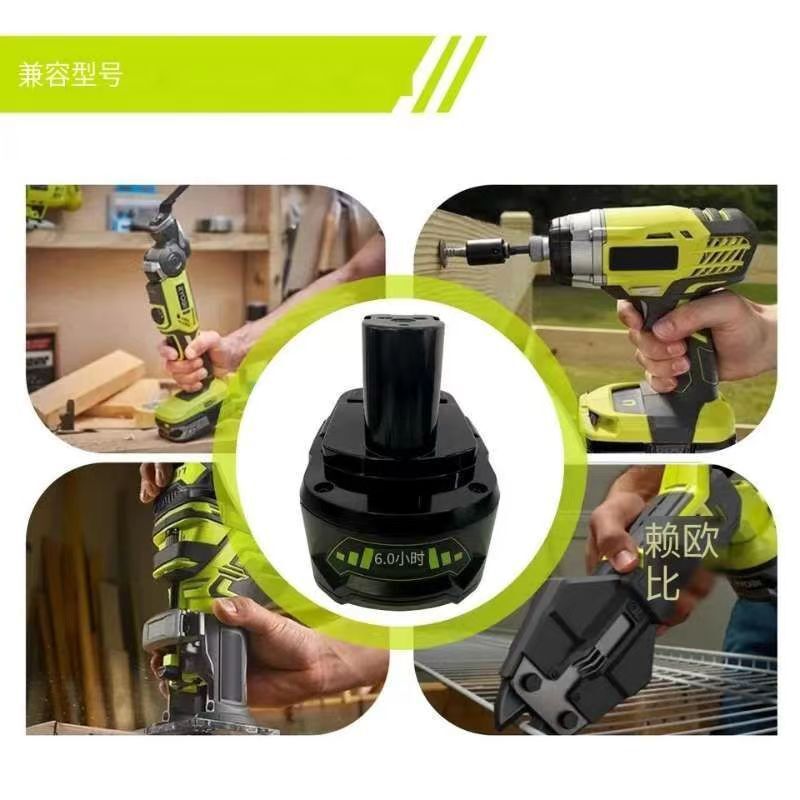 6 Ahanium ไอออนสําหรับ Ryobi18 แบตเตอรี่ P108 ใช้กับแพกเกจเครื่องมือไฟฟ้าไร้สาย