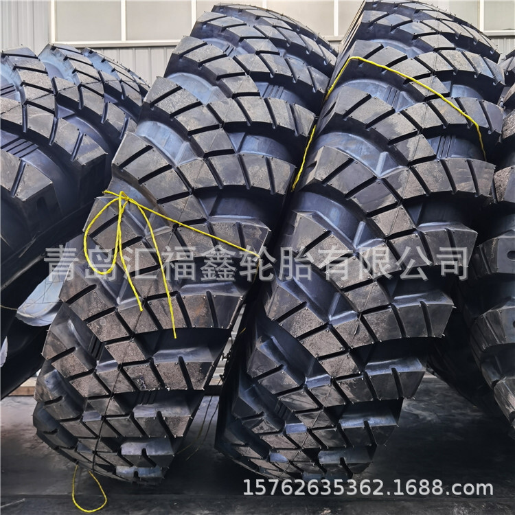 Scrambleded tires used in the woodland 1400-2000-20 grinding