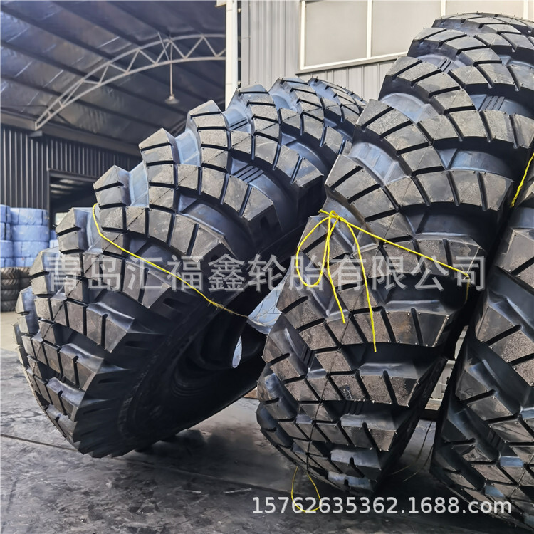 Scrambleded tires used in the woodland 1400-2000-20 grinding