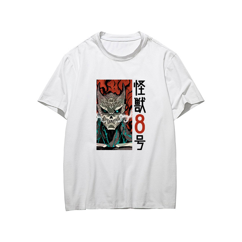 New 2024 Summer Comic Peripheral 8 short sleeve T-shirt kaiju no 8 ton collar loose shirt