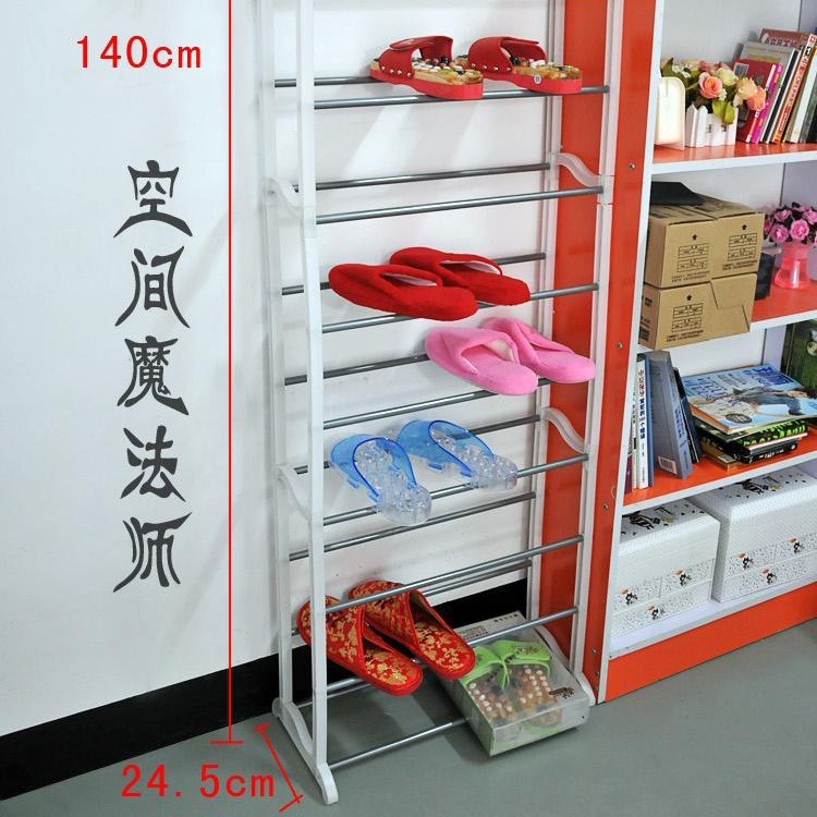 Supplying 10-storey multi-purpose assembly of white shoe racks, steel-pipe shoeboards, new factory shoe rack wholesales.