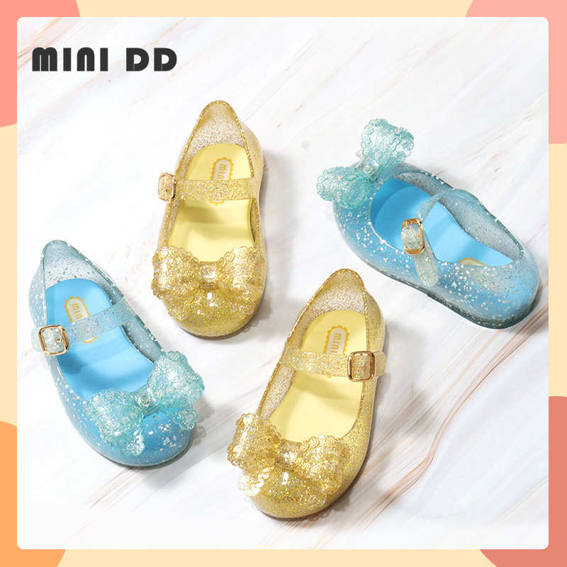 2024 new girl-shoe-baby jelly-shoe factory customised Korean-style cute butterflies with cosy sandals.