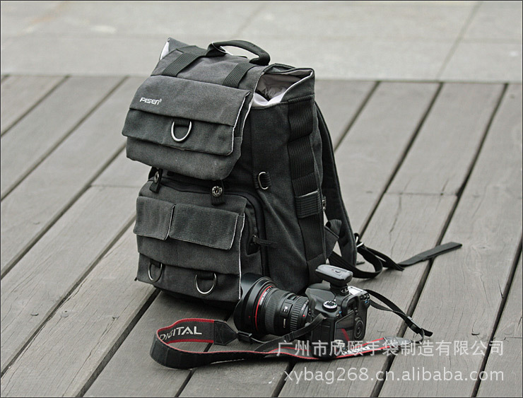 Waterproof camera packs, waterproof computer camera packs, canvas and hand-held double shoulder camera packs.