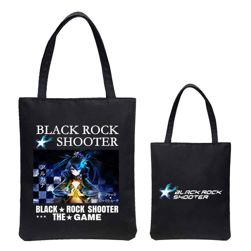 2022 stamped canvas bag: Black Rock Shooter Black Rockshots, student bag
