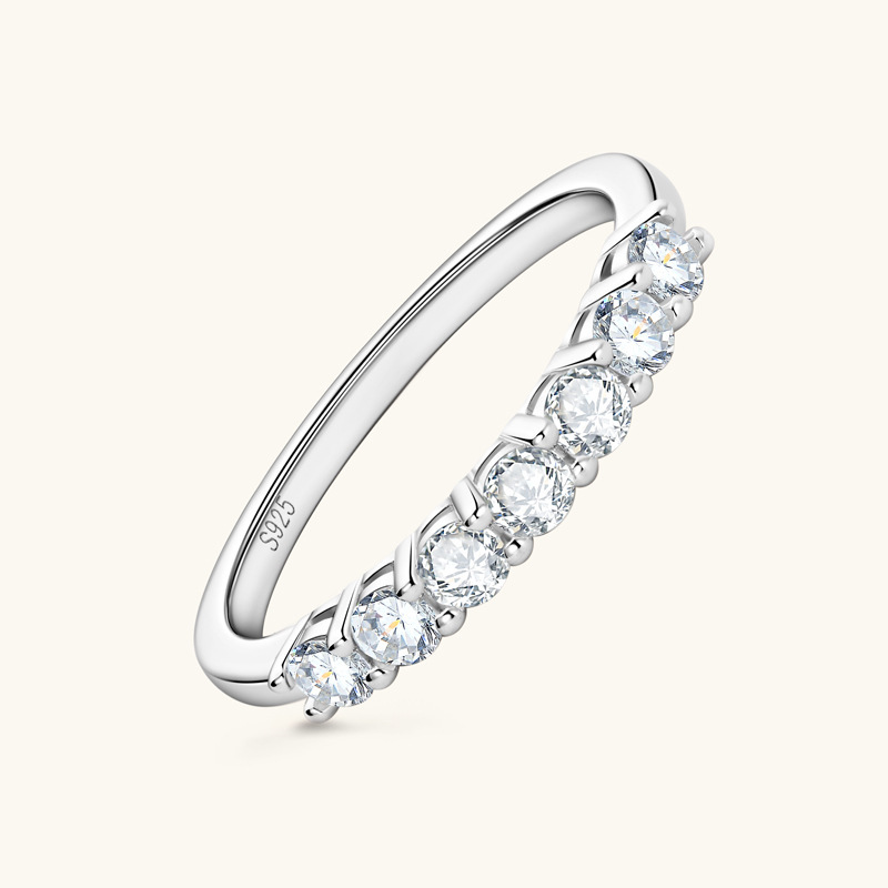 # Red 7 Star Line Mosan Diamonds 925 đồng bạc nguyên chất #