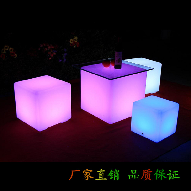 LED luminous cube outdoor waterproofing exhibition floor-stool decorated luminous table lamp