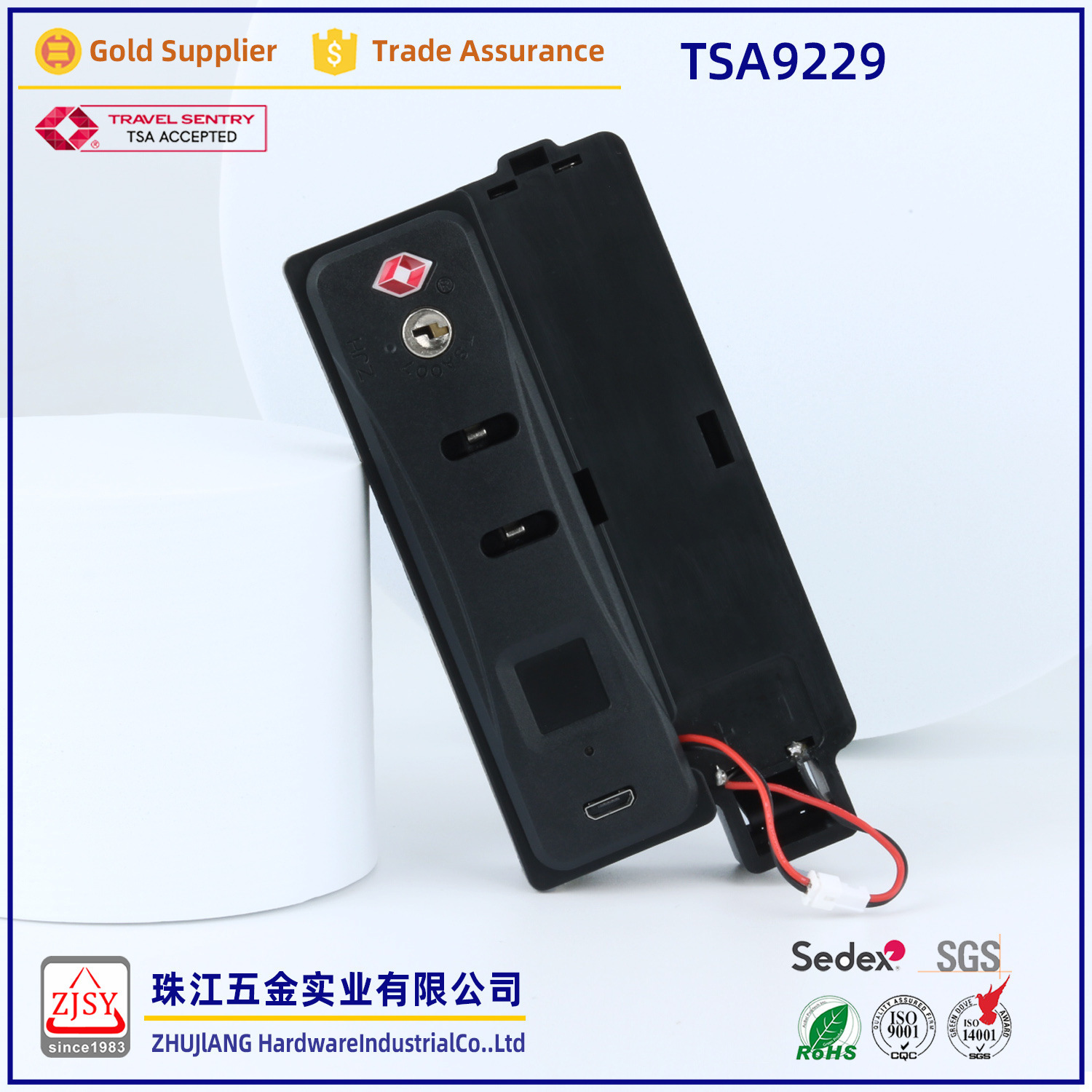 TSA 9229 ตัวกระเป๋าที่ฝังอยู่ในแฟ้ม USB ชาร์จข้อมูล Signal Locks ictures Link Security TSA