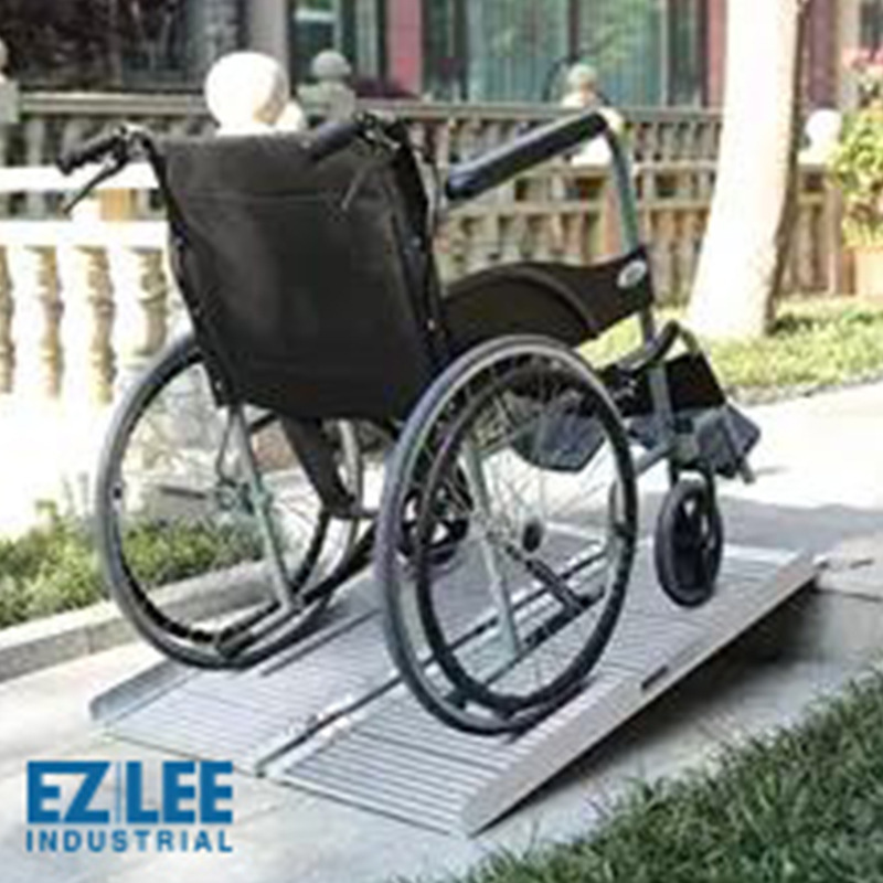 Aluminium alloy wheelchair ramp light.