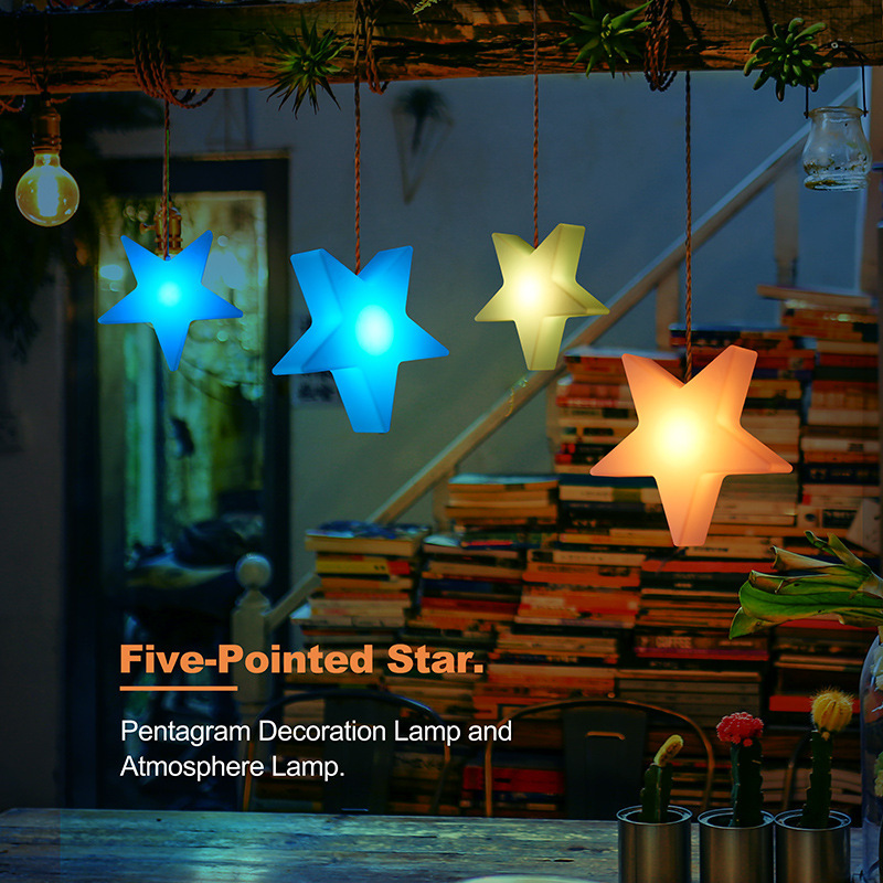 LED luminous pentagram light, stage-based creative camera set, octopus seven-colour-day decorating lights.