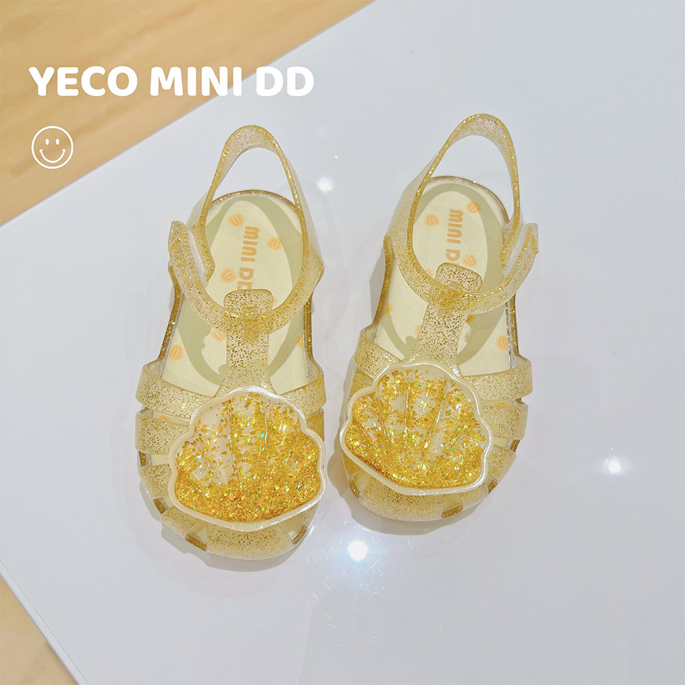 Children's sandals 2024 spring and summer shoes baby PVC soft-floor Jell-O Shoes, baby princess shoes