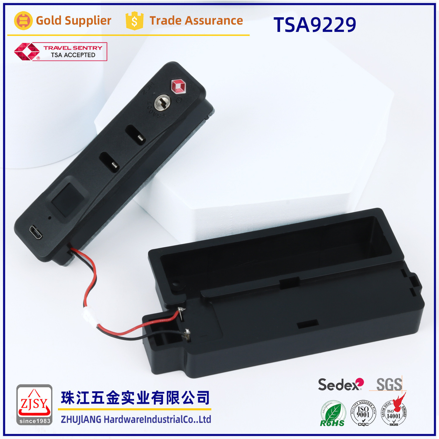 TSA 9229 ตัวกระเป๋าที่ฝังอยู่ในแฟ้ม USB ชาร์จข้อมูล Signal Locks ictures Link Security TSA