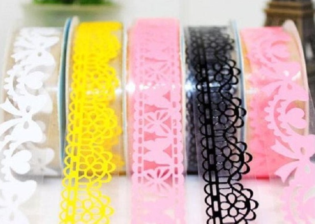 Middle lace-side tape, decorated DIY sticker, Korean DIY manual album parts, fancy random.