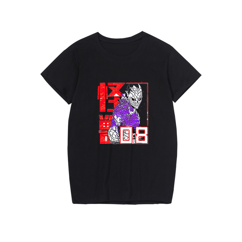 New 2024 Summer Comic Peripheral 8 short sleeve T-shirt kaiju no 8 ton collar loose shirt