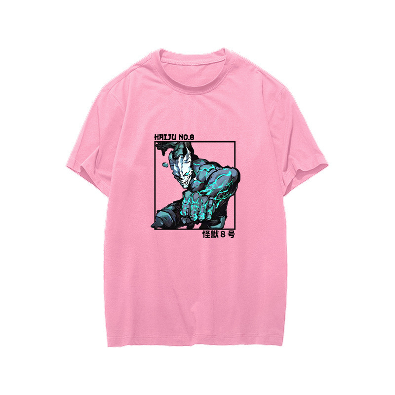 New 2024 Summer Comic Peripheral 8 short sleeve T-shirt kaiju no 8 ton collar loose shirt