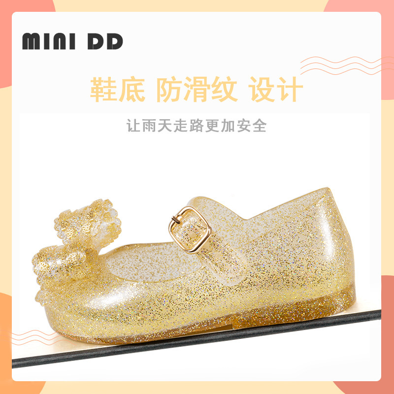 2024 new girl-shoe-baby jelly-shoe factory customised Korean-style cute butterflies with cosy sandals.