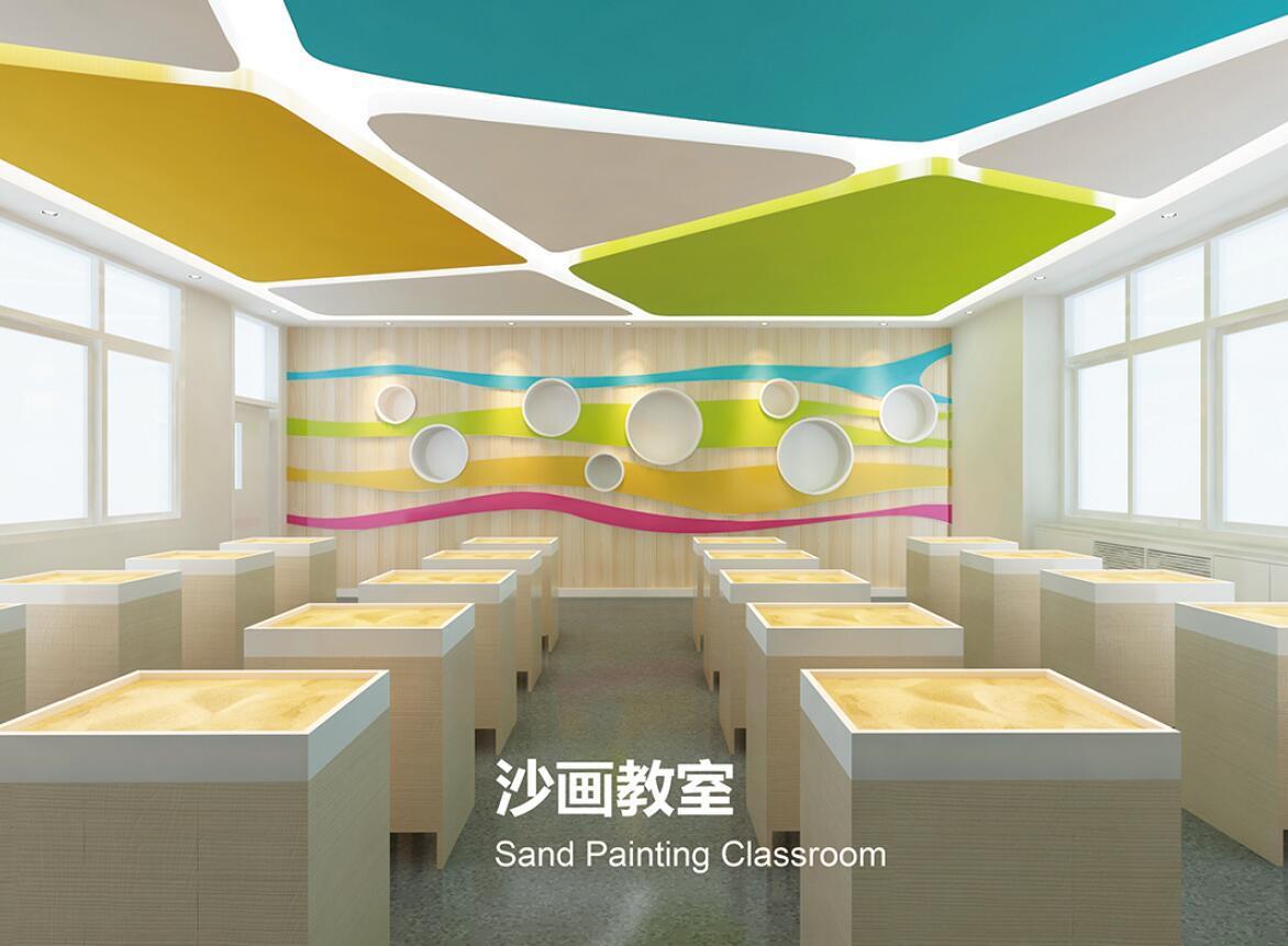 Innovated sand-painting classrooms create sand-painting classrooms with smart sand-painting stations