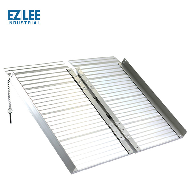 Aluminium alloy wheelchair ramp light.