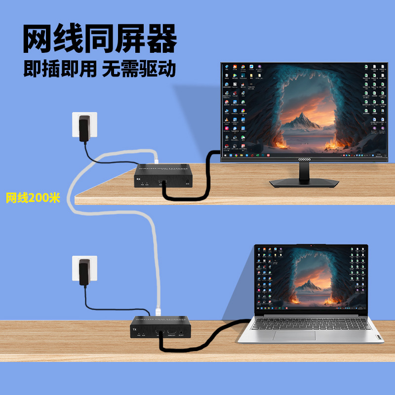 RJ45 송수신기 KVM 오디오 영상 전송기 하중에 4K HSDmi 연장