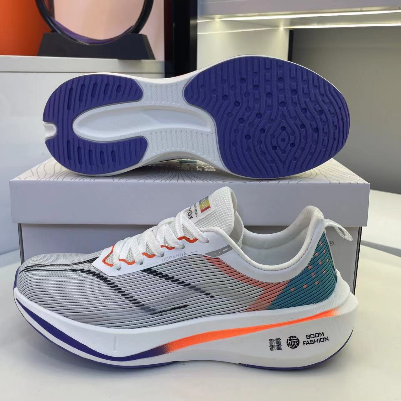 2023 Spring-Autumn New Sneaks Flying Net with Nightlight Comfortable Air-Viewed EVA Bottom Lightly Slider