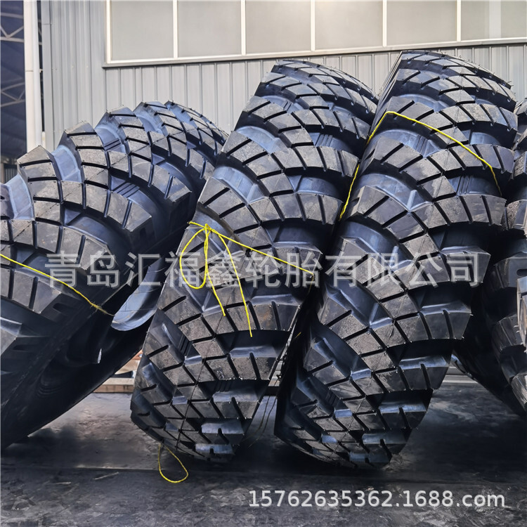 Scrambleded tires used in the woodland 1400-2000-20 grinding