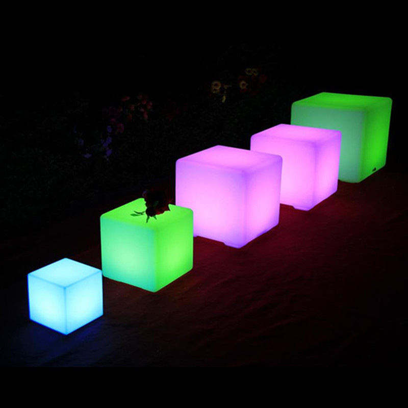 LED luminous cube outdoor waterproofing exhibition floor-stool decorated luminous table lamp