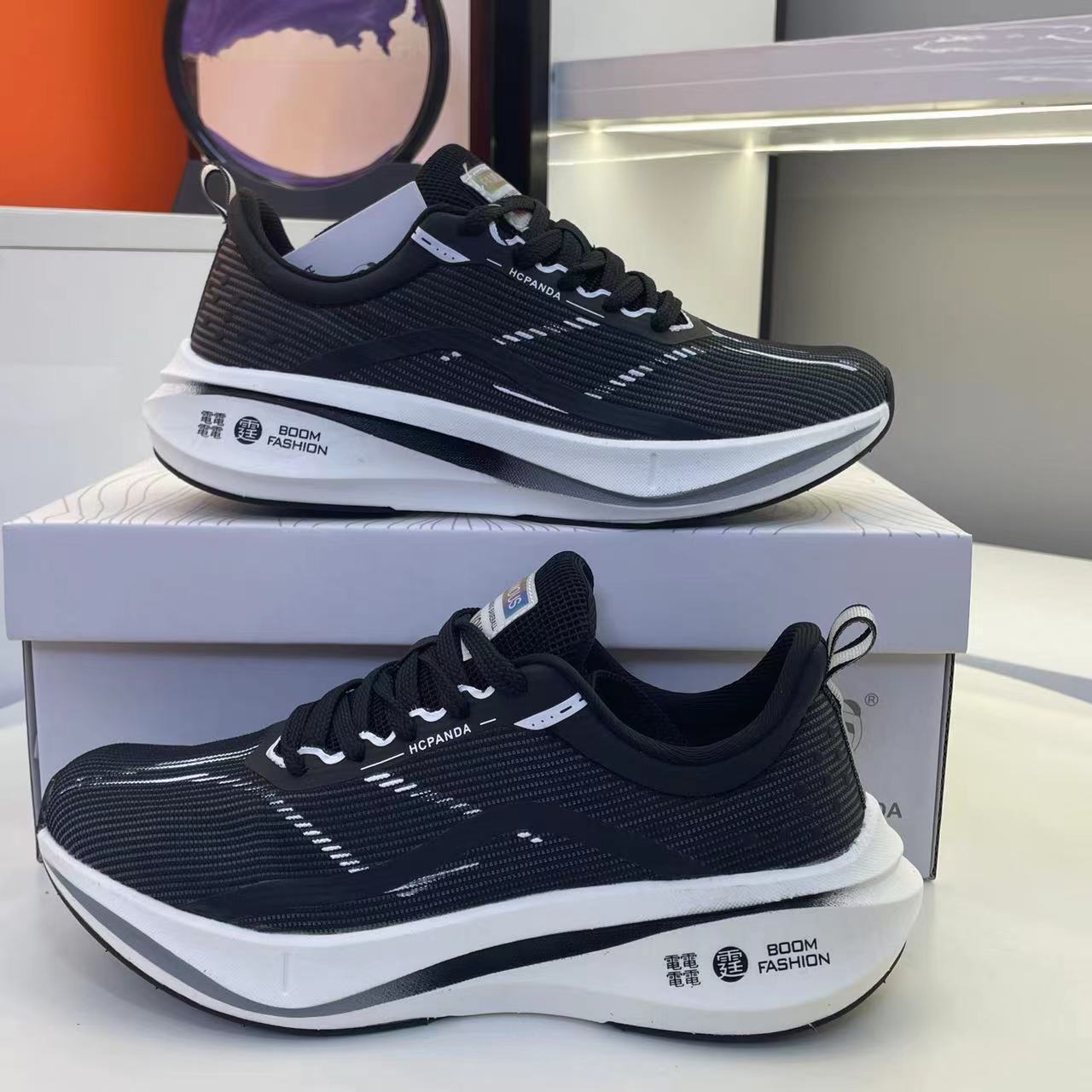 2023 Spring-Autumn New Sneaks Flying Net with Nightlight Comfortable Air-Viewed EVA Bottom Lightly Slider