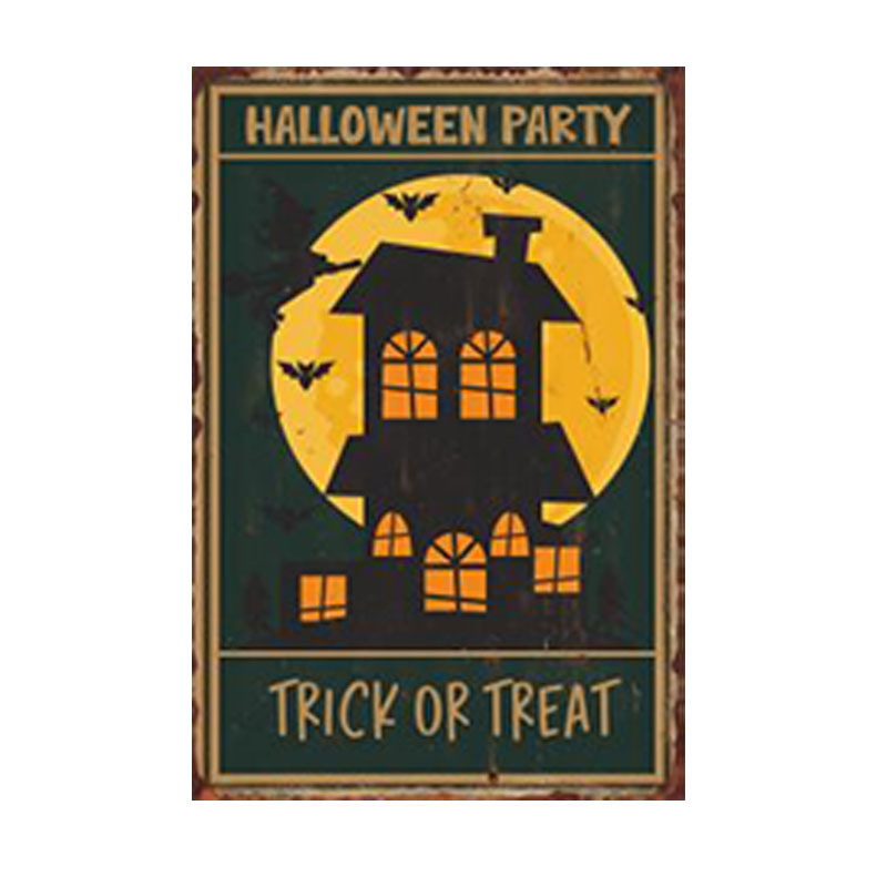 Những bức tranh bằng sắt, những bức tường thiêng liêng của Halloween, những bức tường ngăn nắp, bầu không khí lễ hội, những bức tranh cũ bằng sắt.