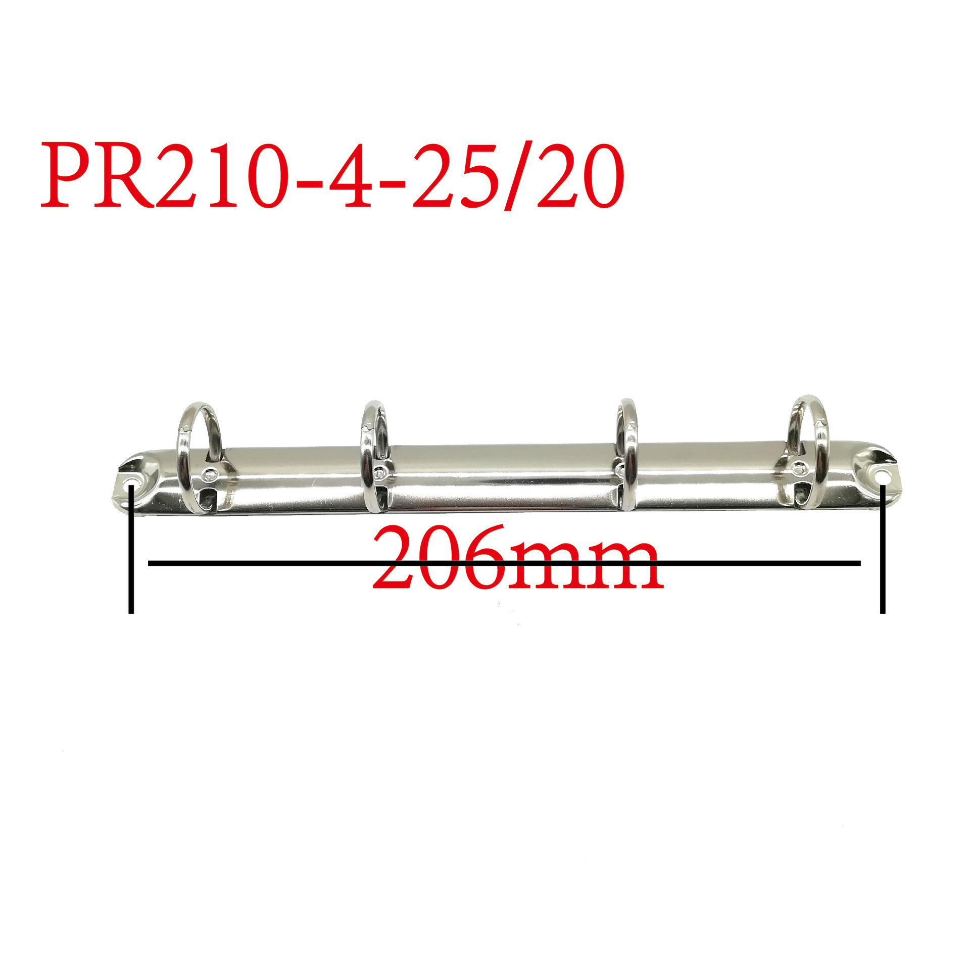 四孔鐵夾 A5|A6|A7金屬活頁夾 真皮本配件 6孔O型夾PR152-4-25/20
