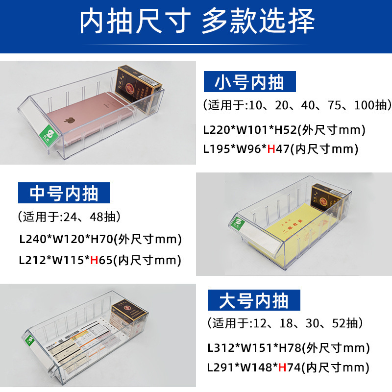 Một tủ đựng mẫu nhỏ cho tủ đựng 30/48/100 thép vít và một tủ các phần phần cứng