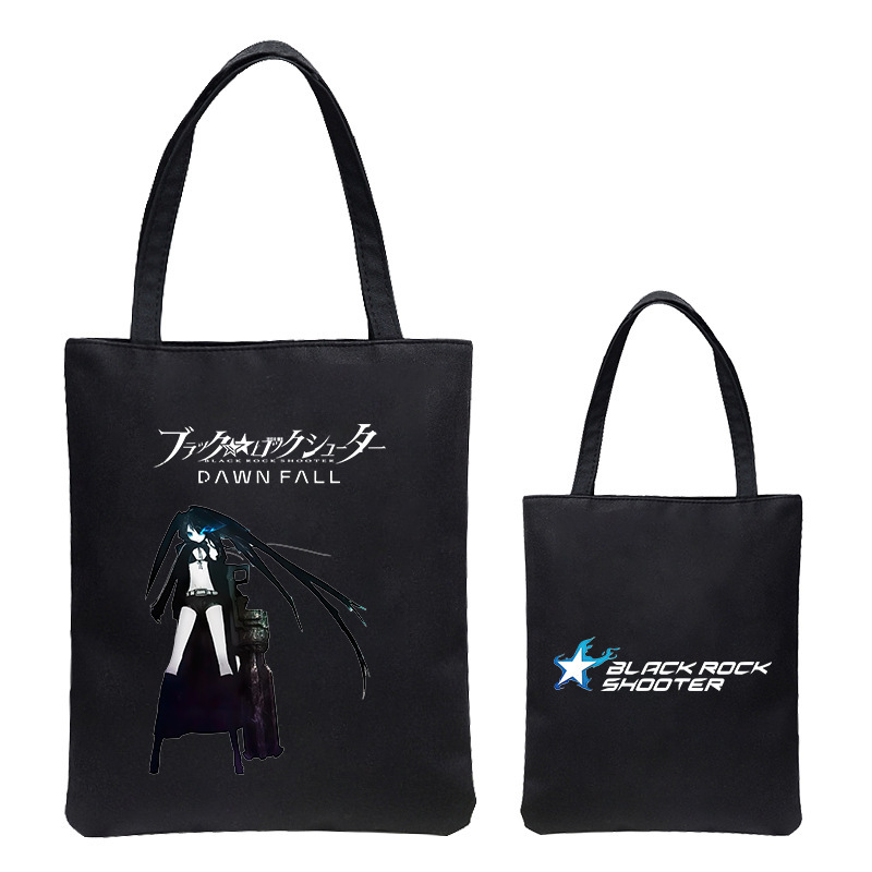 2022 stamped canvas bag: Black Rock Shooter Black Rockshots, student bag