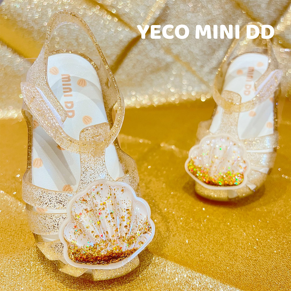 Children's sandals 2024 spring and summer shoes baby PVC soft-floor Jell-O Shoes, baby princess shoes