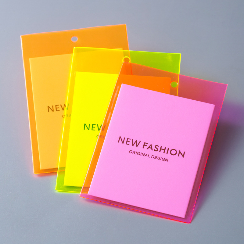 PVC soft gel-coloured bags for thick card design cards