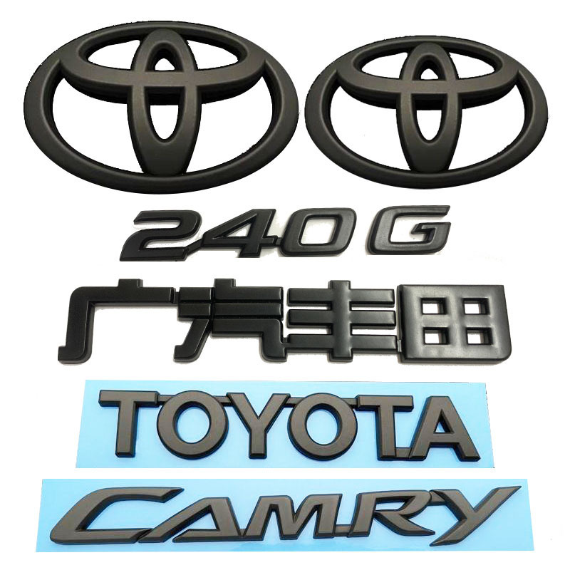 It's for the Quasi Toyota Camery to modify the black car sign CAMRY English ToyOTA rearcase sticker.