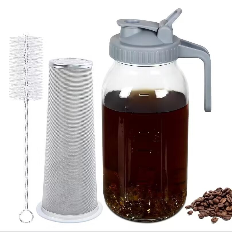 Amazon 32oz Mason's beverage coffee net 64oz with a tic of Mason's cold kettle handle cap