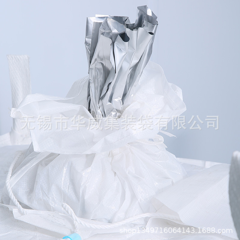 Aluminium hai túi ton, túi đồ thị chống lại chất thải, túi bột sợi, túi đựng bột, túi sưu tập màu trắng