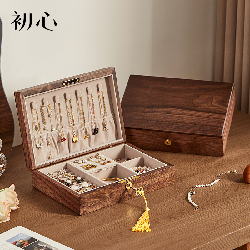 The first thought, the Euro-wood jewels, the box of earring rings, the necklace box.