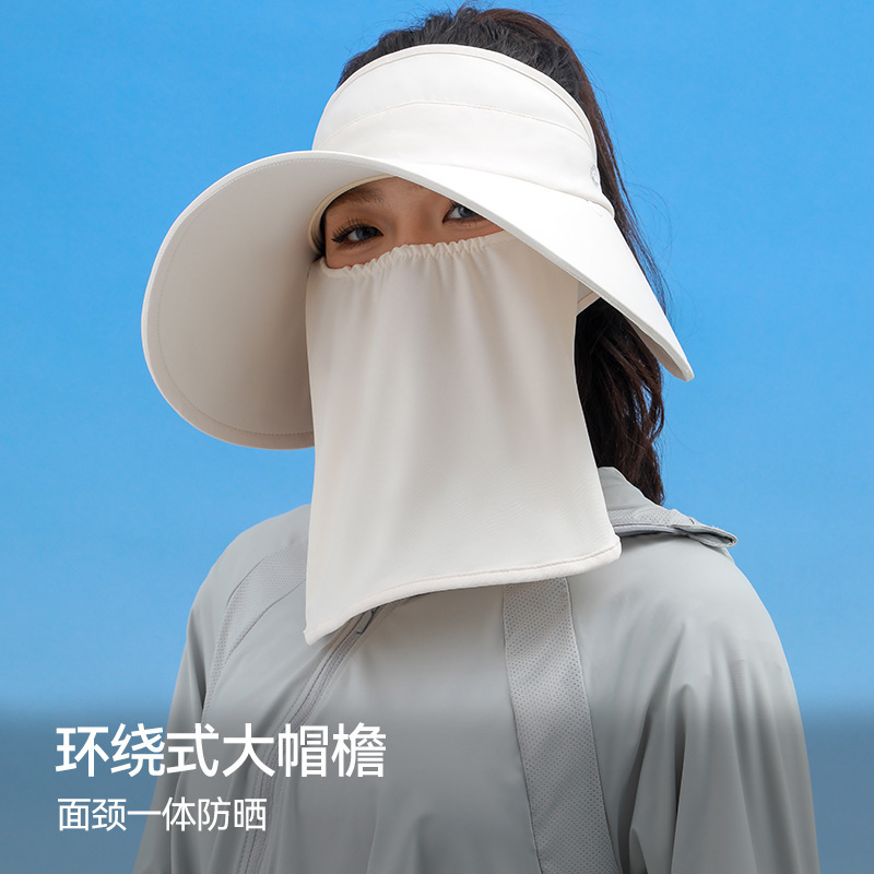 The mask can be removed by the tanning-fishing-cap lady in the summer from the UV sky.