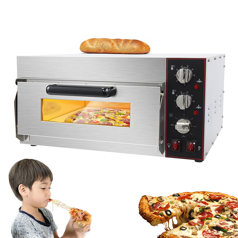 Bánh pizza nóng tuyệt đẹp, thiết bị nướng thức ăn trên một tầng đôi, lò nướng pizza dài 9 đến 12 inch.